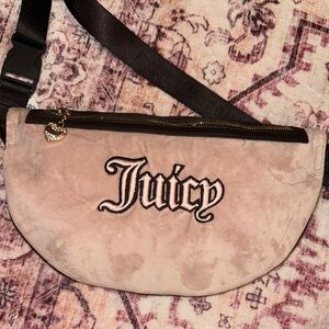 Juicy Couture pale pink velour Fanny Pack